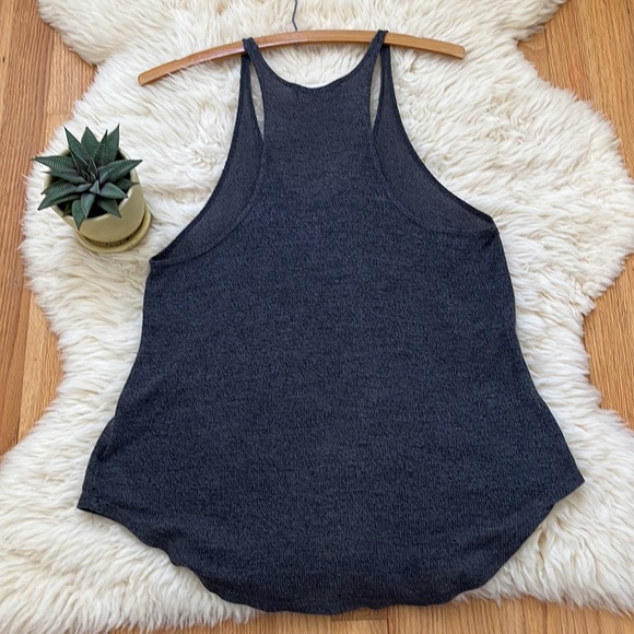 Protect Social T,Medium grey thin rib knit tank - Picture 4 of 7